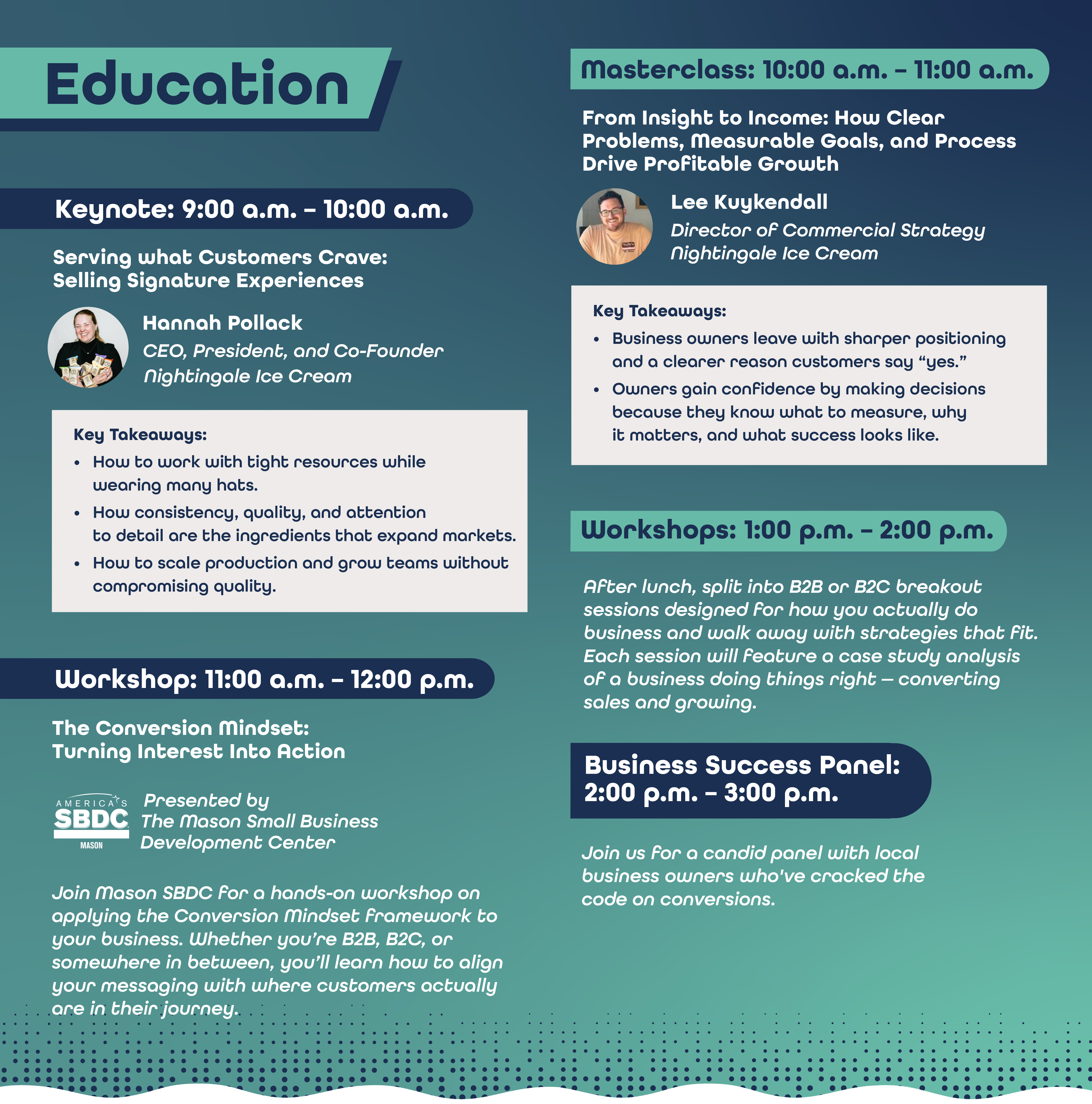 Calibrate conference education