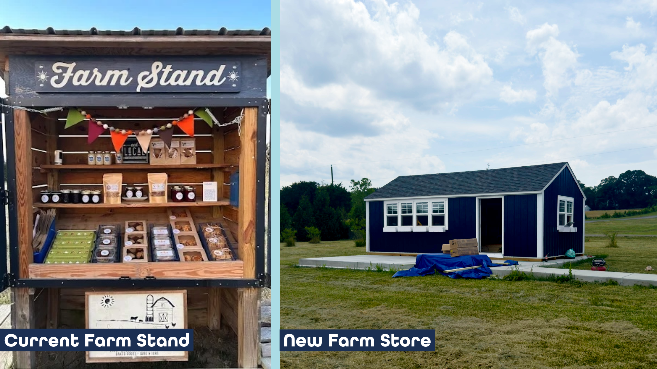 Sunshine Honey Farm's current farm stand and future farm store