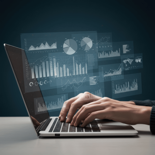 Hands on a laptop computer